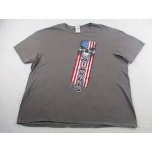Sturgis Shirt‎ 2XL 2021 Patriot Skull Motorcycle Rally Gray Delta Ringspun XXL